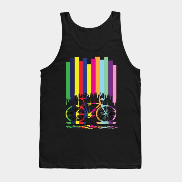 Rainbow bicycle Tank Top by CindyS